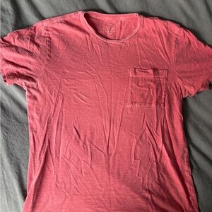 J.Crew Men's Short Sleeve Salmon Orange Pink Shirt - Size Small